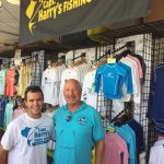 Jeff Leiderman Capt Harry's and Mitch at boat show