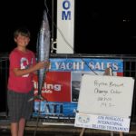 1st Place Top Junior Angler & 3rd Place Tournament Champion Steve Coker, Captain Kurt Langford & Peyton Brown (Change Order)