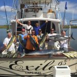 First Charter on EXILE65 was a great success. Got back to the dock on Friday 9/23. Plenty of action! 4 white marlin releases, 2 70# yellowfin tunas, a 181# Mako Shark, and plenty of mahi mahi for fish tacos.