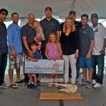 The Final Sail (FL): 1st Place Overall & 2nd Place Top Female Angler Sandra MacMillen, Captain John Dudas & Jeffrey Liederman (Sandman).