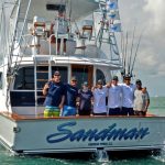 The Final Sail (FL): 1st Place Overall & 2nd Place Top Female Angler Sandra MacMillen, Captain John Dudas & Jeffrey Liederman (Sandman).