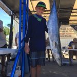 Tyler Mecchella 35 pound king at FSFA tournament. 1st place JR angler for tournament and 2nd place for Strike-Zone in kingfish category. Congratulations to another client win!.