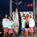 1st Place Top Lady Angler & 1st Place Tuna Thomas Turner, Sydney Turner, Captain Joey Birbeck & Keller Bankston (You Never Know)