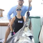 Team You Never Know, MBGFC Labor Day Tournament. Captain Joey Birbeck, Angler Ms. Sydney Turner, Keller Bankston and crew. 2nd Place Blue Marlin, 497 pounds.
