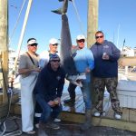 Reely Wired II at the scale with a 185 lb mako 2017 SJ Shark Tournament.