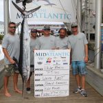 The Mid Atlantic Tournament (NJ): 1st Place Heaviest White Marlin Ven Poole & Captain Patrick Kannan (Waste Knot)