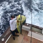 Photo from ROFFS™ Client Captain Glenn Cameron (Floridian). Great fishing action, mutton off of Stuart, FL and dolphin bite in the Abacos.