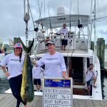 ROFFS™ Client Captain Glenn Cameron, Jennifer Cameron and Team FLORIDIAN.
“ROFFS™ STRIKES AGAIN. Team FLORIDIAN won $74,108.33 for largest Dolphin in the The Big Rock ladies KWLA tournament yesterday! Thank you”